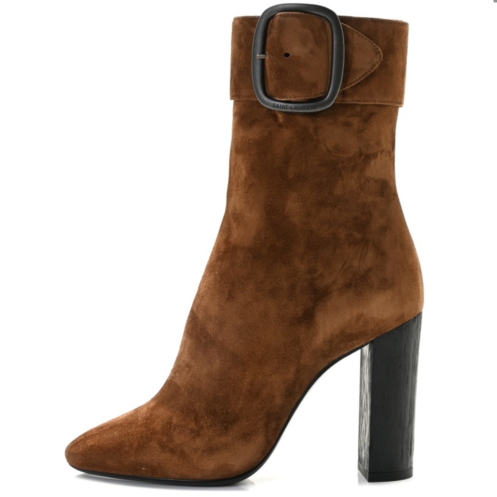 SAINT LAURENT Suede Joplin Buckle Boots ⭐️NIB